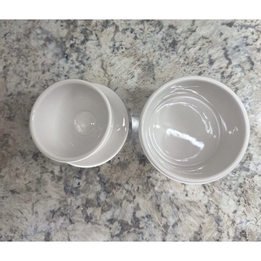 Butter Bell Crock -by L. Tremaine French Ceramic Butter Keeper White Linen